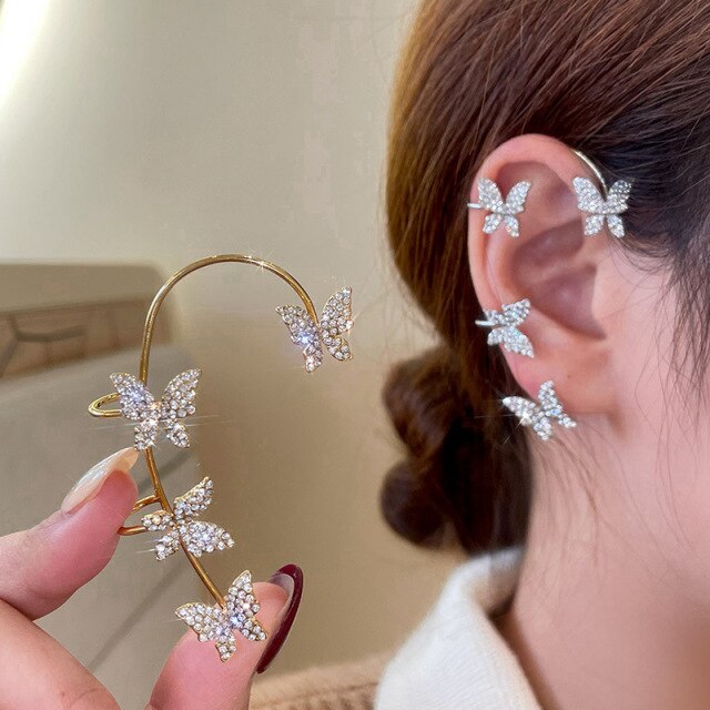 Lisslune | Animal Birds Tassel Women Earrings Clip Ear Cuff