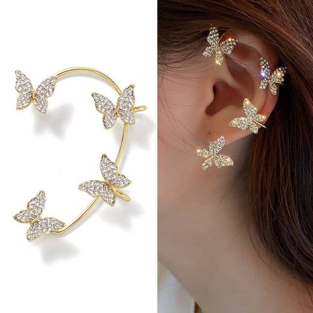 Lisslune | Animal Birds Tassel Women Earrings Clip Ear Cuff