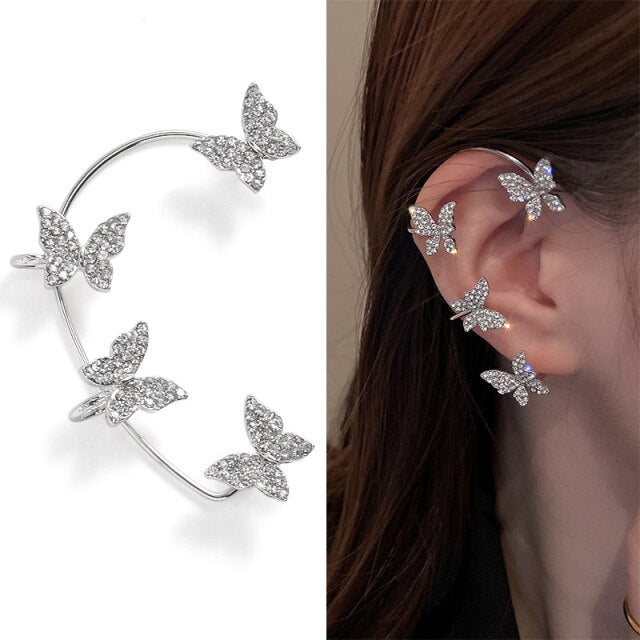 Lisslune | Animal Birds Tassel Women Earrings Clip Ear Cuff