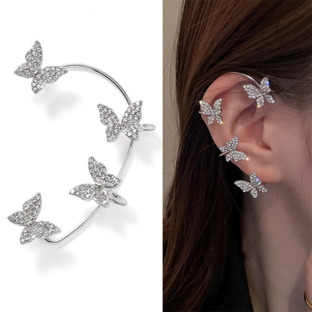 Lisslune | Animal Birds Tassel Women Earrings Clip Ear Cuff