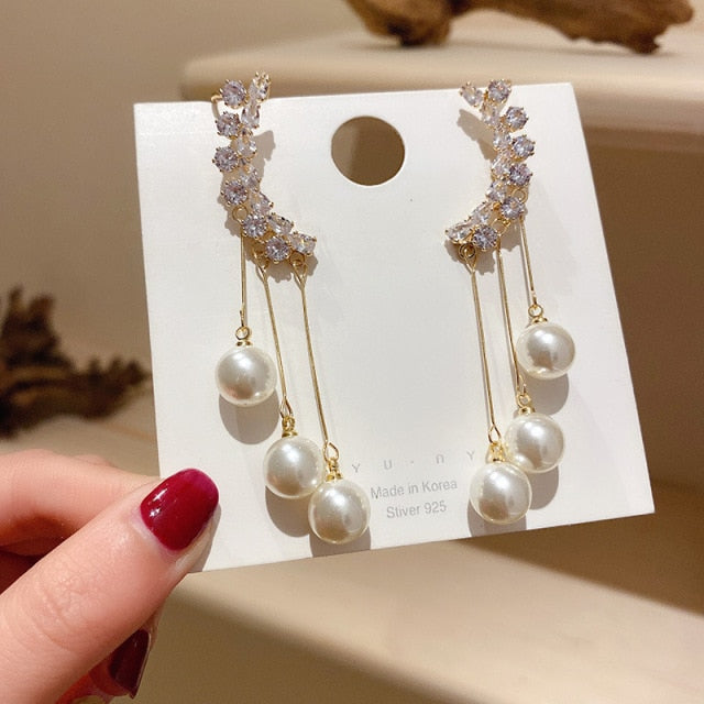 Lisslune | Animal Birds Tassel Women Earrings Clip Ear Cuff