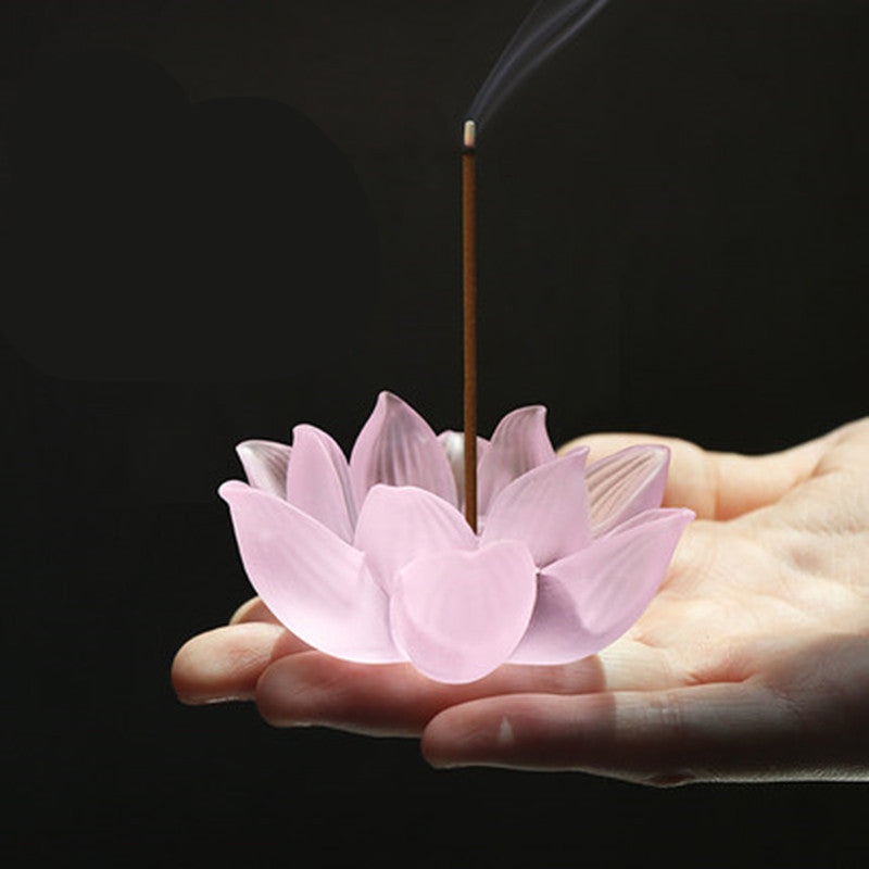 Lisslune | Aromatherapy Colored Glaze Lotus Incense Burner