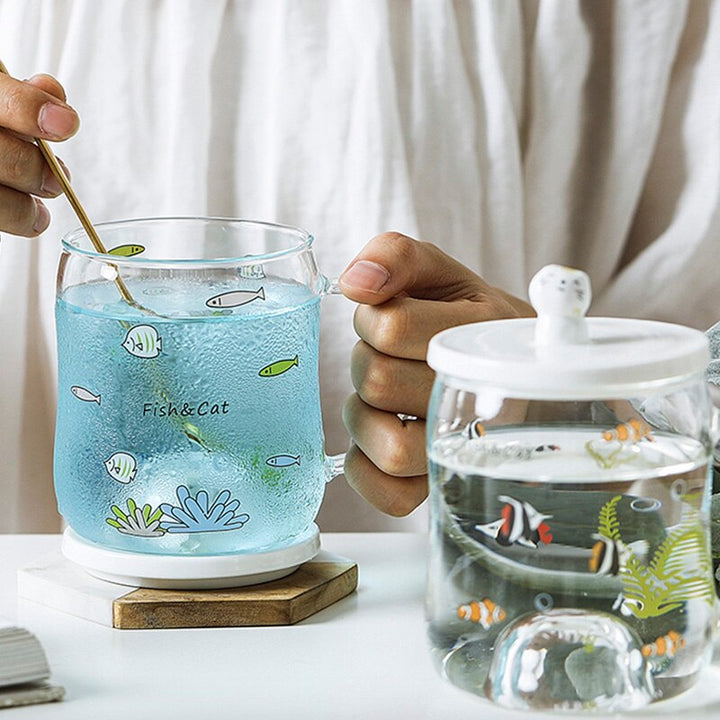 Lisslune | Cartoon Cat Transparent Floating Mug
