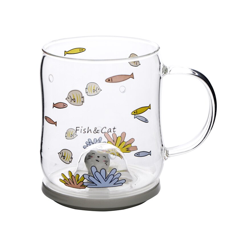 Lisslune | Cartoon Cat Transparent Floating Mug