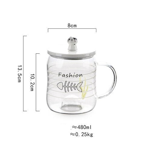 Lisslune | Cartoon Cat Transparent Floating Mug
