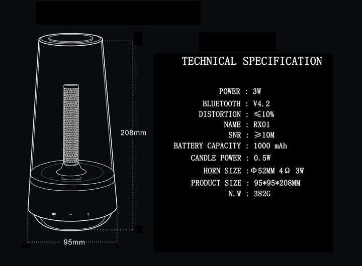 Lisslune | Portable Atmosphere Night Light Speaker