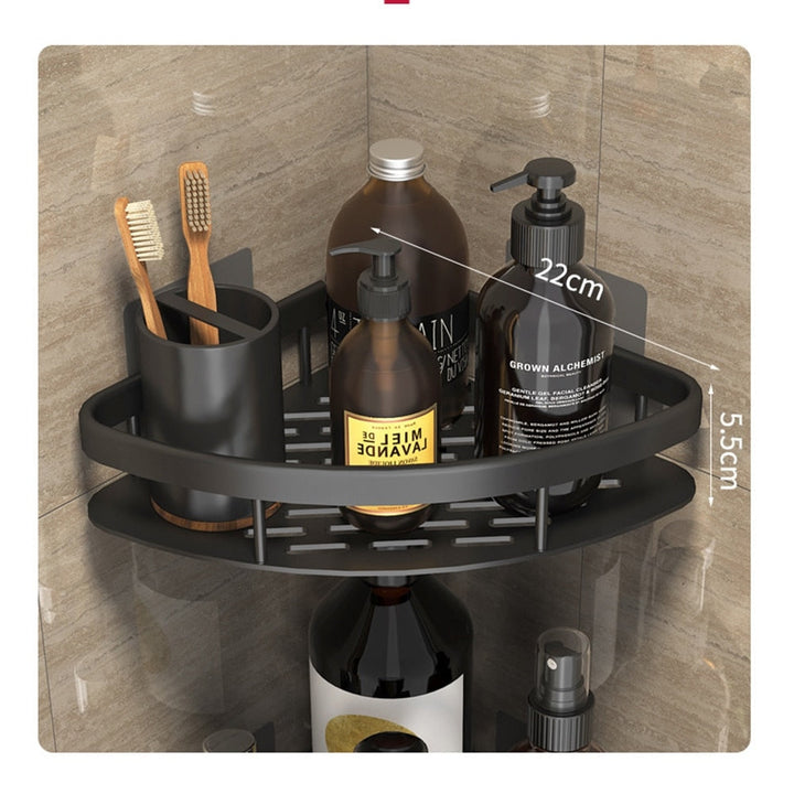 Lisslune | Metal Suction Cup Bathroom Shelves
