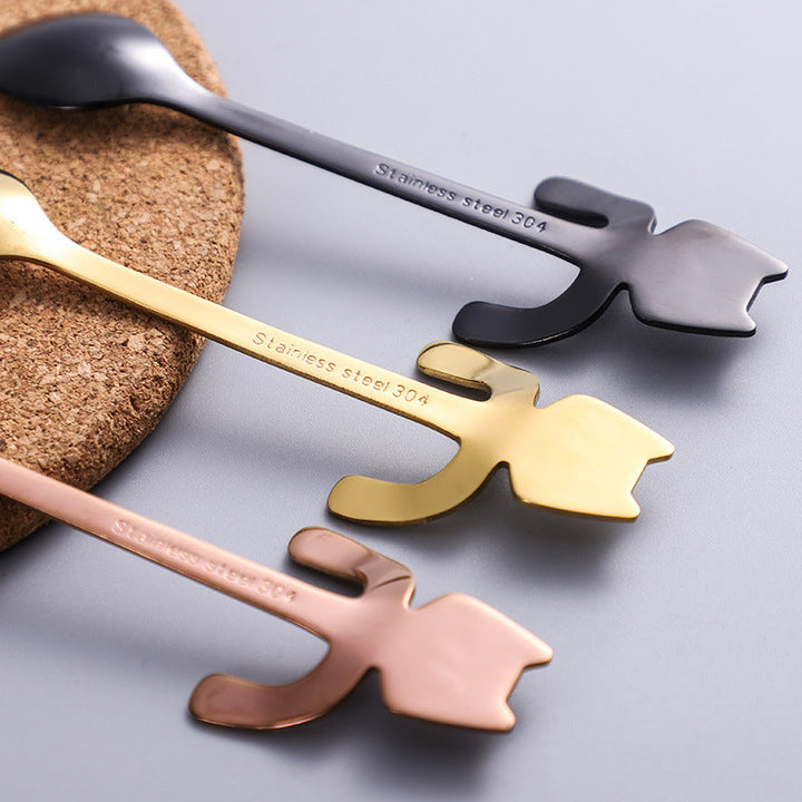 Lisslune | Cute Cat Long Handle Tea Spoon