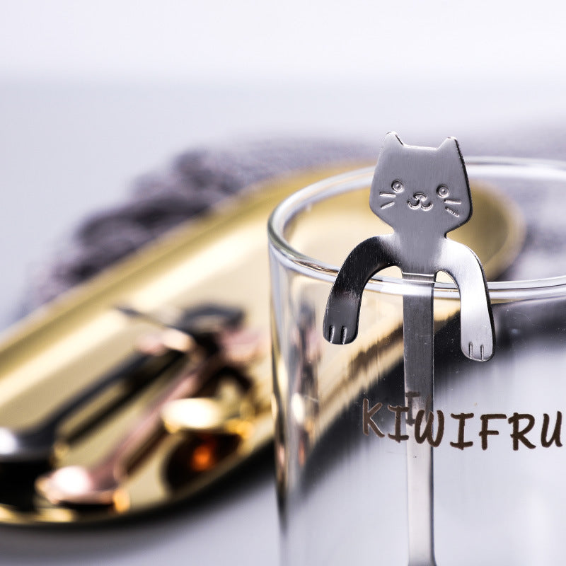 Lisslune | Cute Cat Long Handle Tea Spoon