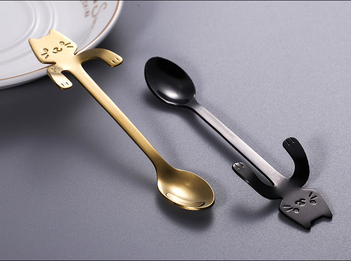 Lisslune | Cute Cat Long Handle Tea Spoon
