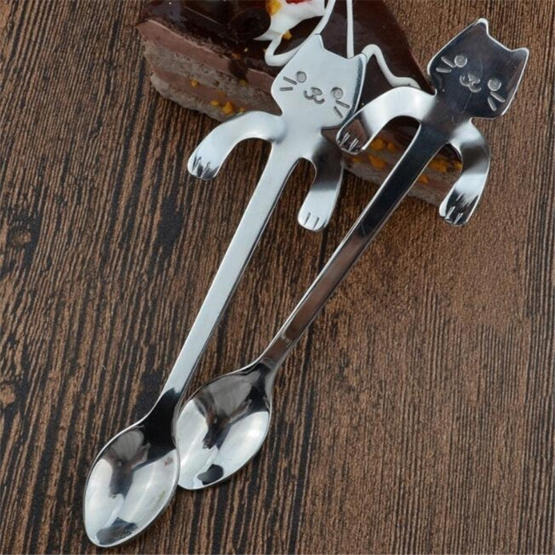 Lisslune | Cute Cat Long Handle Tea Spoon