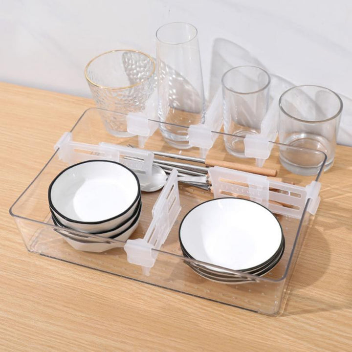 Lisslune | 4pcs Retractable Refrigerator Shelf Organizer Divider