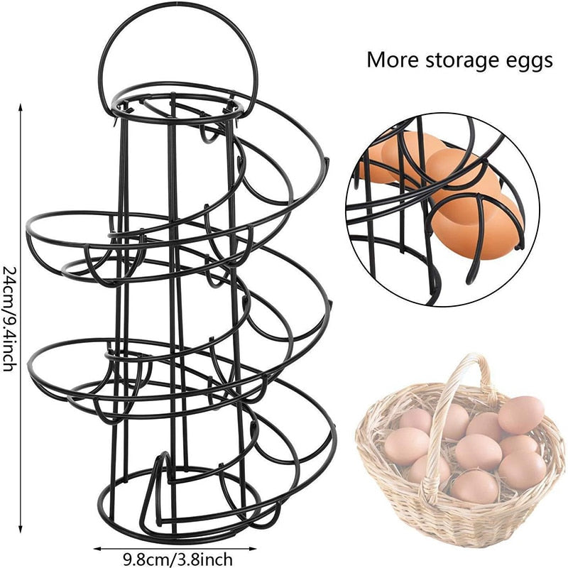 Lisslune | Creative Spiral Egg Dispenser Storage Rack