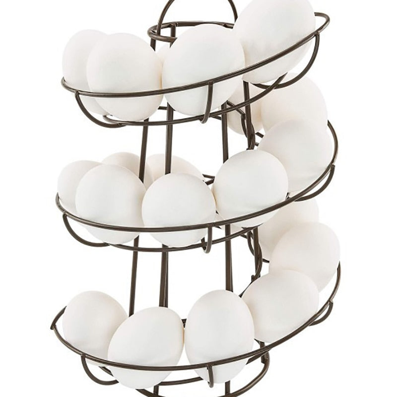Lisslune | Creative Spiral Egg Dispenser Storage Rack