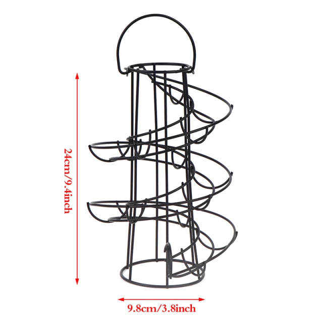 Lisslune | Creative Spiral Egg Dispenser Storage Rack