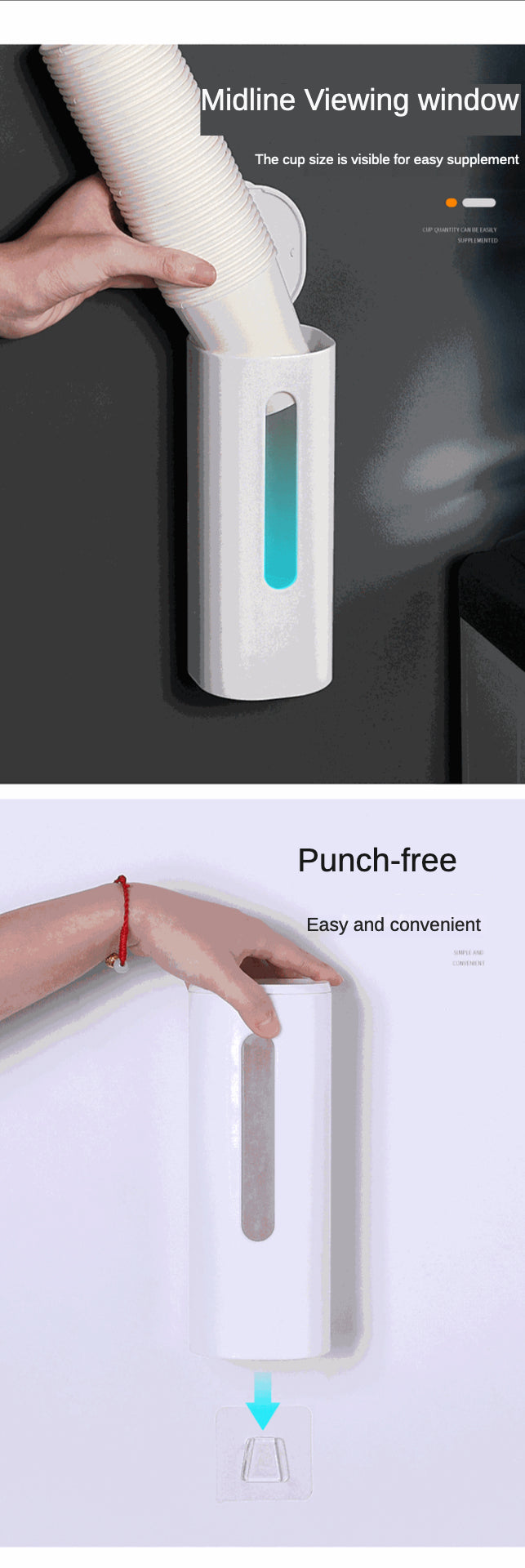 Lisslune | Wall Mounted Automatic Paper Cup Dispenser