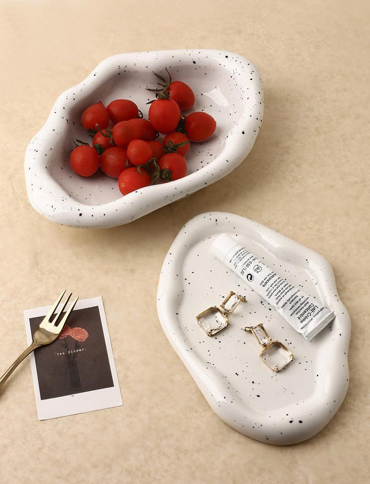 Lisslune | Cookies & chrome-plated ceramic tray and bowl