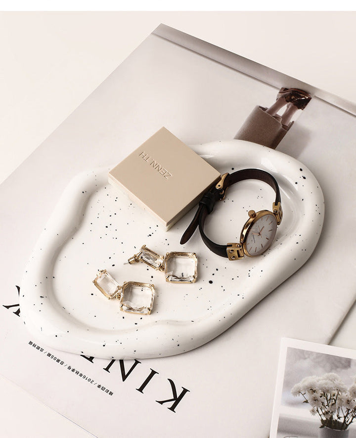 Lisslune | Cookies & chrome-plated ceramic tray and bowl