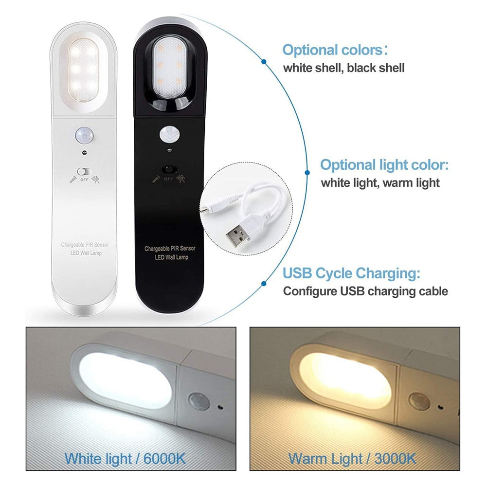 Lisslune | Motion Sensor Rotatable LED Wall Lamp