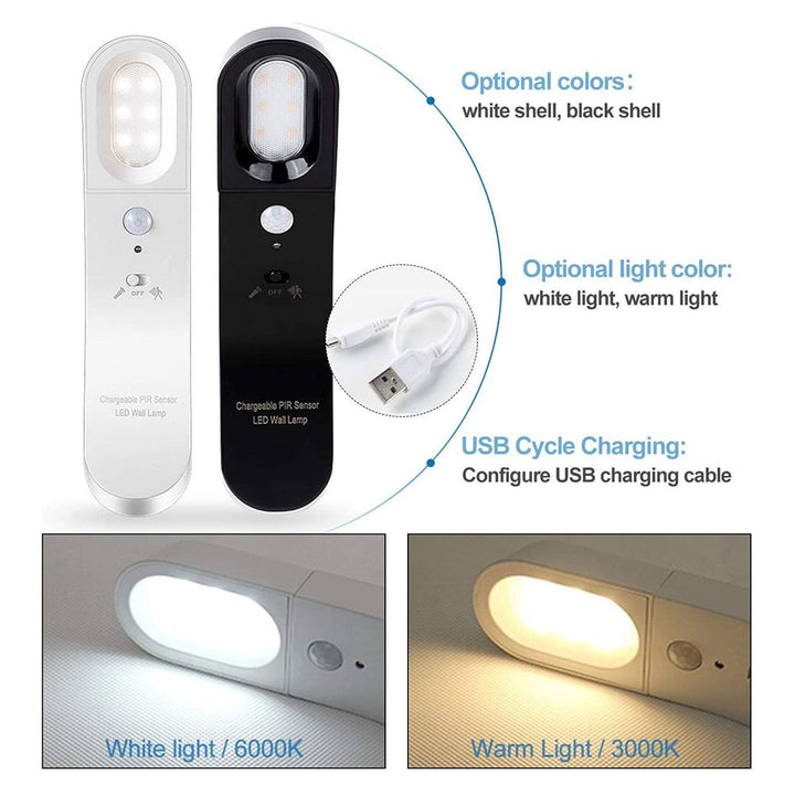 Lisslune | Motion Sensor Rotatable LED Wall Lamp