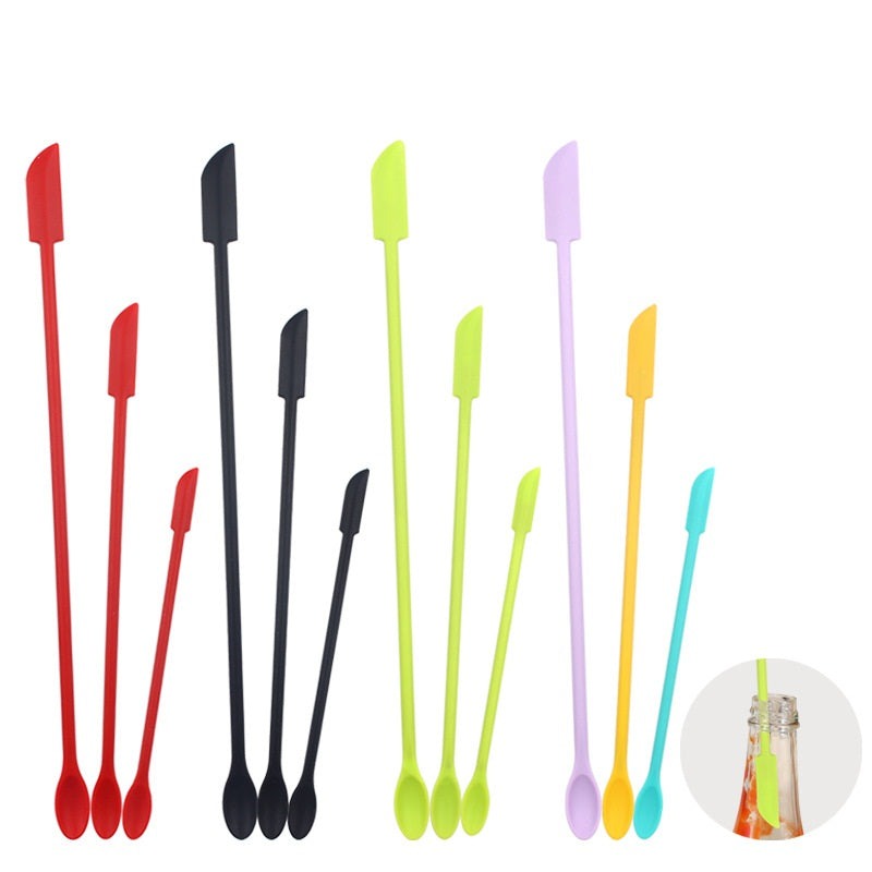 Lisslune | Flexible Long Handle Bottle Scraper Spoon Set