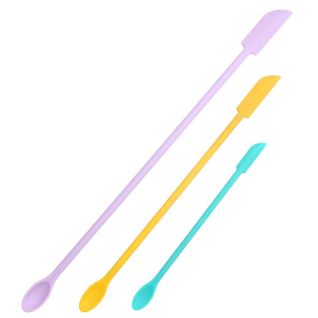 Lisslune | Flexible Long Handle Bottle Scraper Spoon Set