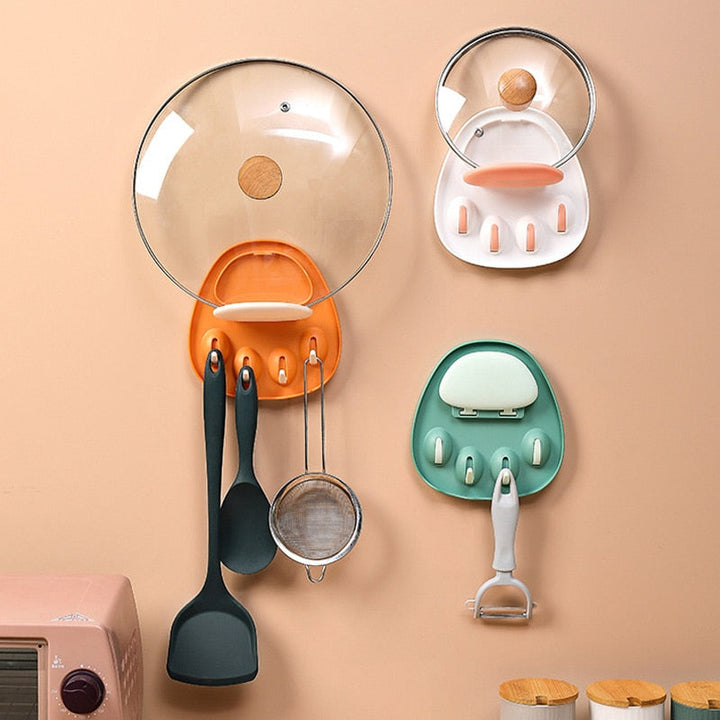 Lisslune | Cat Paw Wall-Mounted Pot Lid Holder Rack