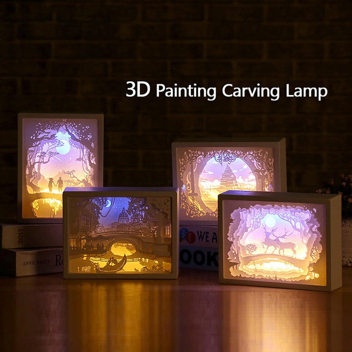 Lisslune | Creative 3D Paper Box LED Night Lamp
