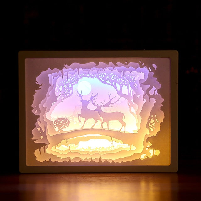 Lisslune | Creative 3D Paper Box LED Night Lamp