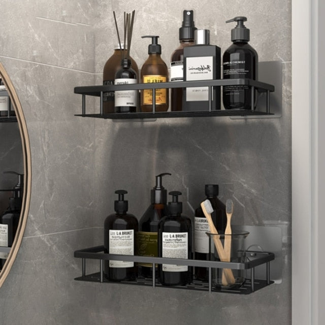 Lisslune | Metal Suction Cup Bathroom Shelves
