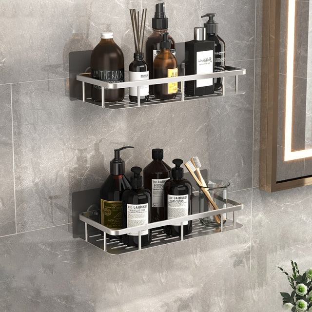 Lisslune | Metal Suction Cup Bathroom Shelves