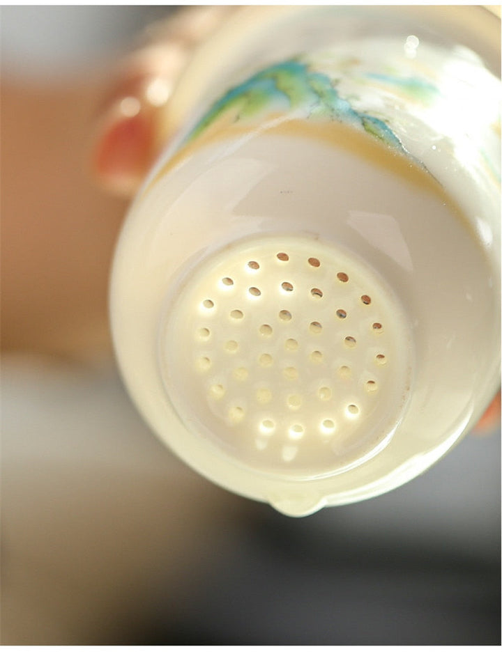 Lisslune | Creative Separated Tea Filter Ceramic Cup Set