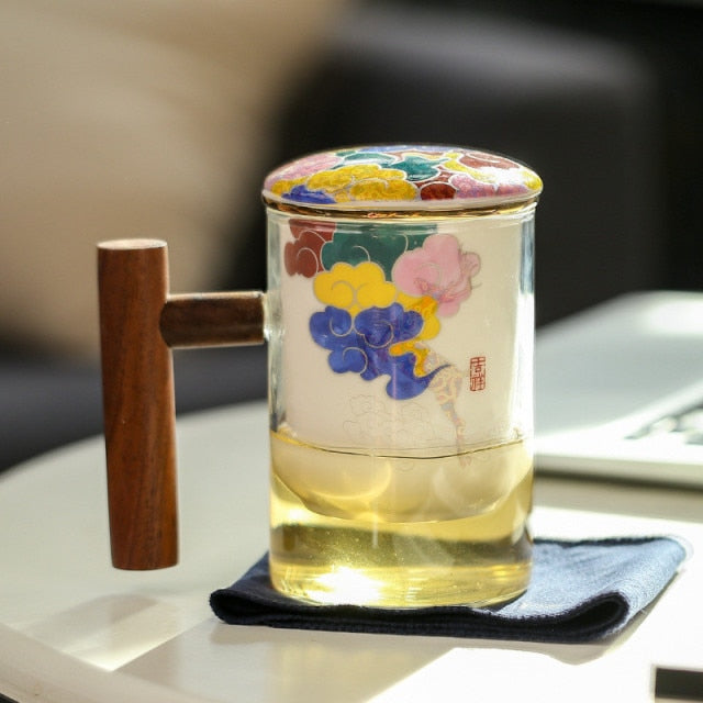 Lisslune | Creative Separated Tea Filter Ceramic Cup Set
