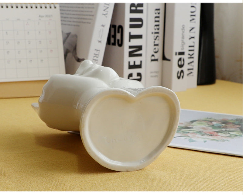 Lisslune | Ceramic Abstract  Human Face Flower Vase