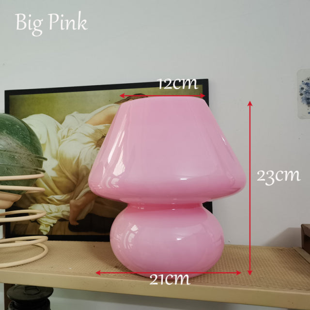 Lisslune | Creative Mushroom Glass Mushroom Table Lamp