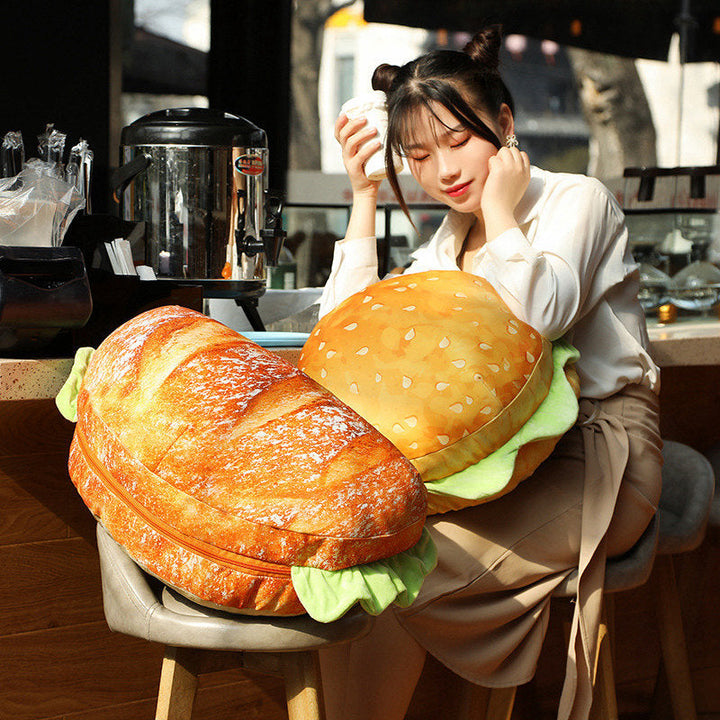 Lisslune | 2in1 Comfy Hamburger Pillow Seat Cushion