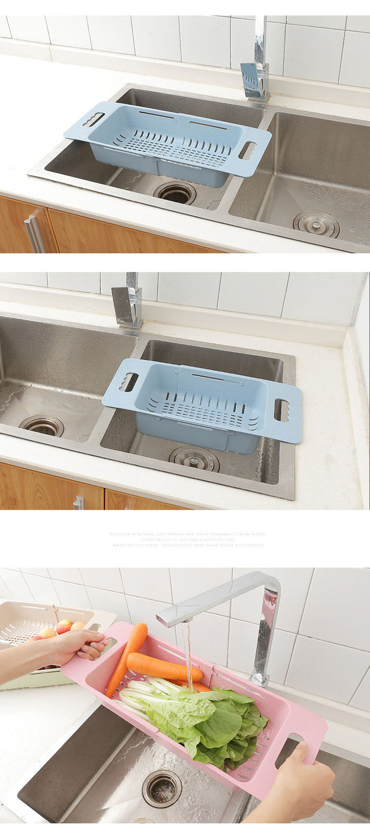 Lisslune | Adjustable Telescopic Fruit Sink Basket