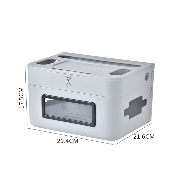 Lisslune | Wall-Mounted Wifi Cable Socket Storage Organizer Box