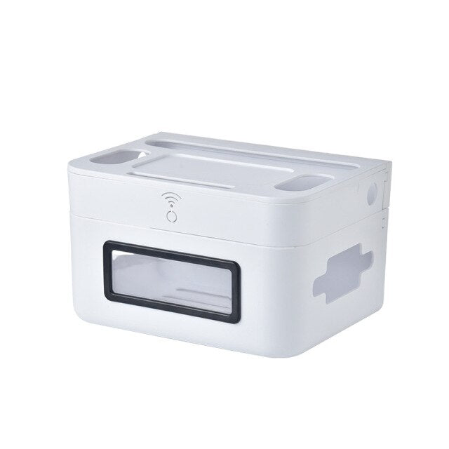 Lisslune | Wall-Mounted Wifi Cable Socket Storage Organizer Box