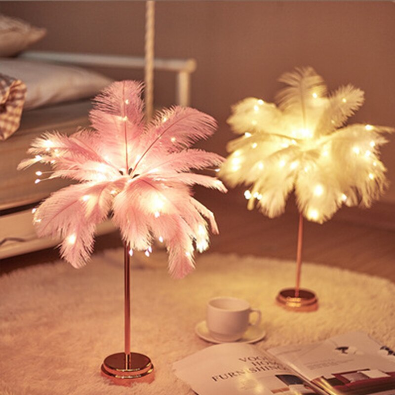 Lisslune | Feather Palm Creative Table Lamp