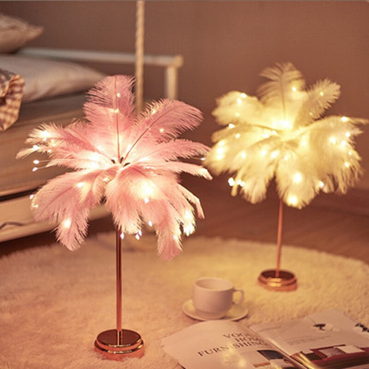 Lisslune | Feather Palm Creative Table Lamp