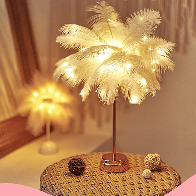 Lisslune | Feather Palm Creative Table Lamp