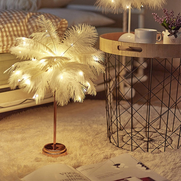 Lisslune | Feather Palm Creative Table Lamp