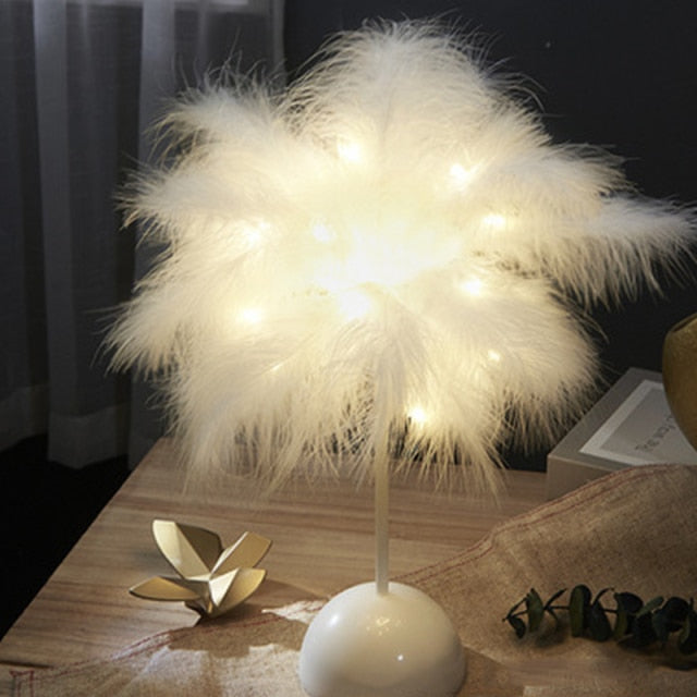Lisslune | Feather Palm Creative Table Lamp