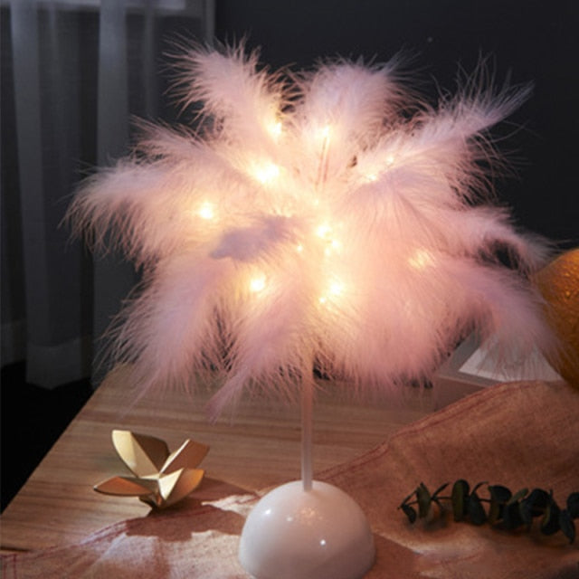 Lisslune | Feather Palm Creative Table Lamp