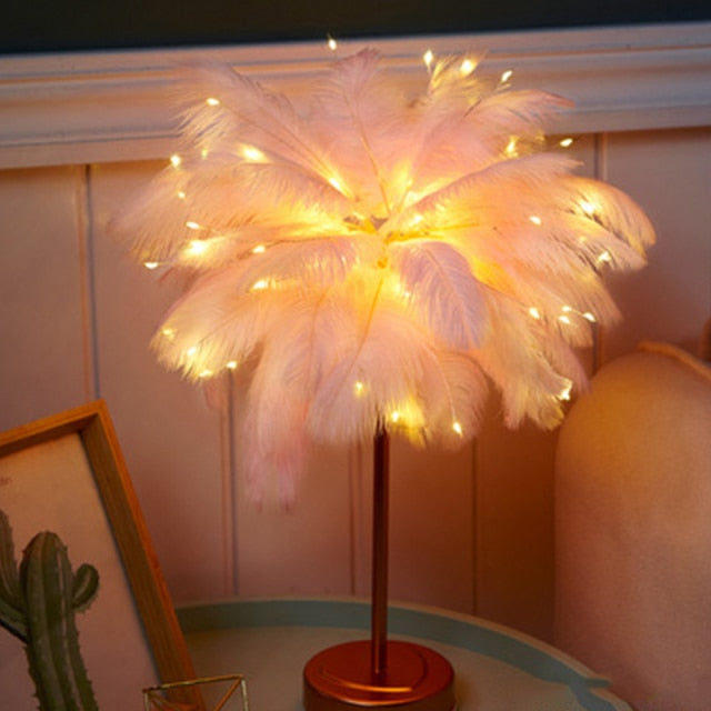 Lisslune | Feather Palm Creative Table Lamp
