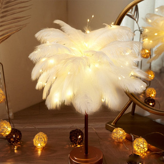 Lisslune | Feather Palm Creative Table Lamp