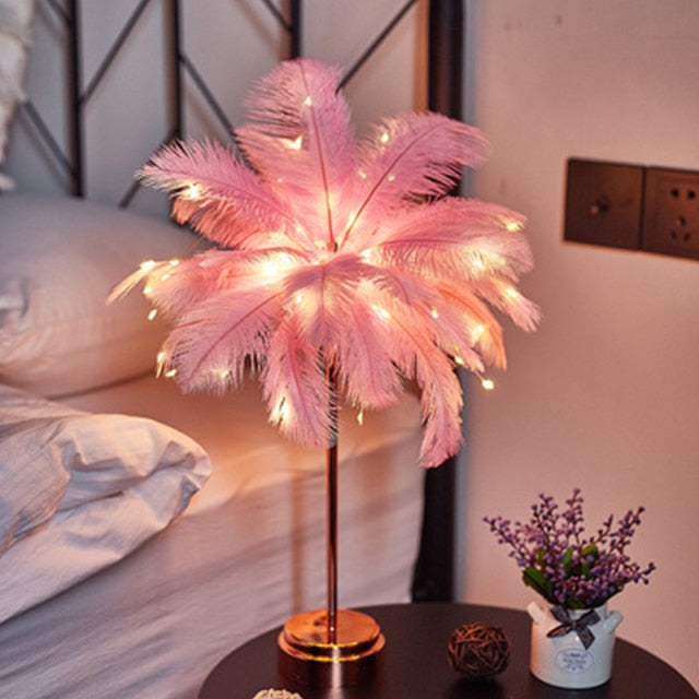 Lisslune | Feather Palm Creative Table Lamp