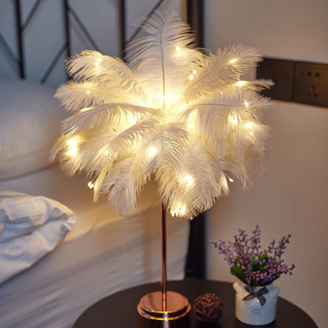 Lisslune | Feather Palm Creative Table Lamp