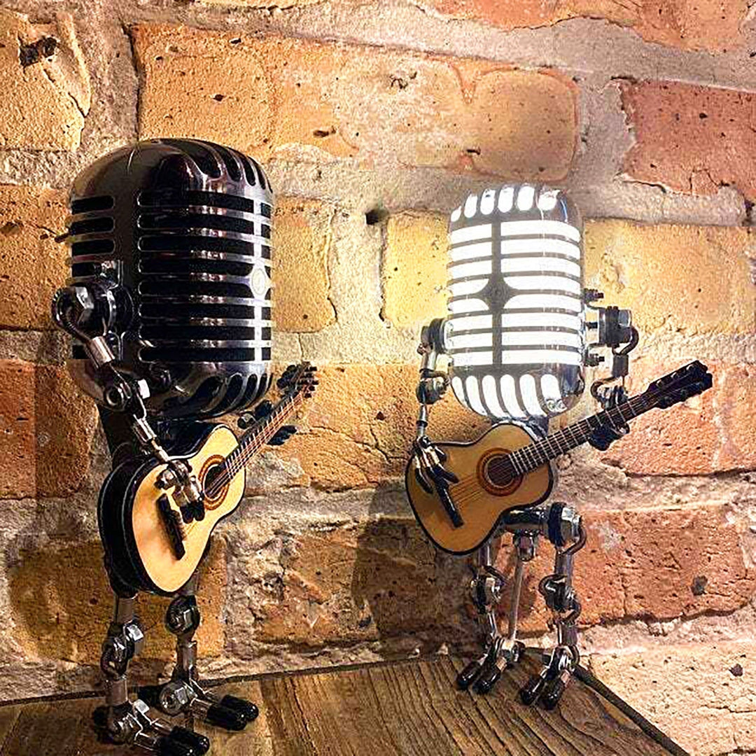 Lisslune | Vintage Guitar Playing Microphone Robot Lamp